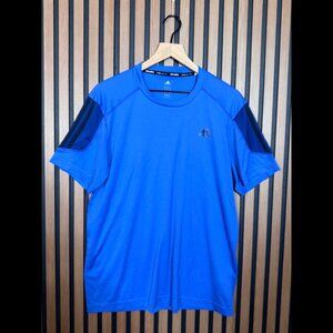 Adidas Athletic Shirt Large Men’s Blue Climate Short Sleeve Crewneck Running